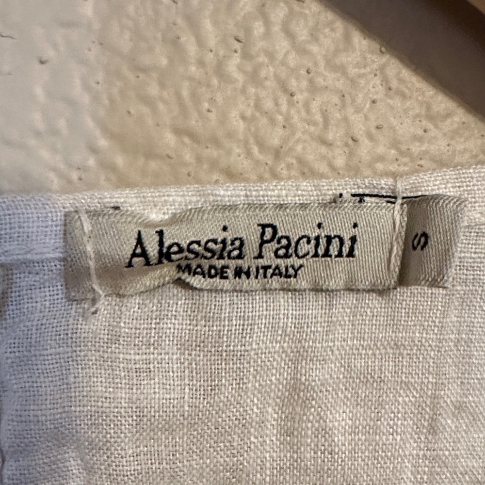 Alessia Pacini Linen Sleeveless Dress with cotton lace accent - Picture 2 of 6